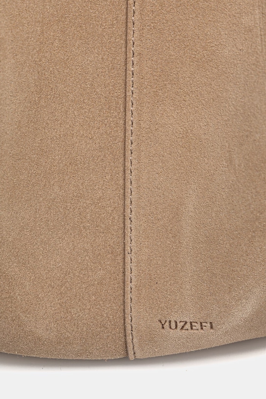 Akcesoria Yuzefi torebka shopper damska zamszowa LARGE MOCHI YUZSS26.HB.LM.S007 beżowy
