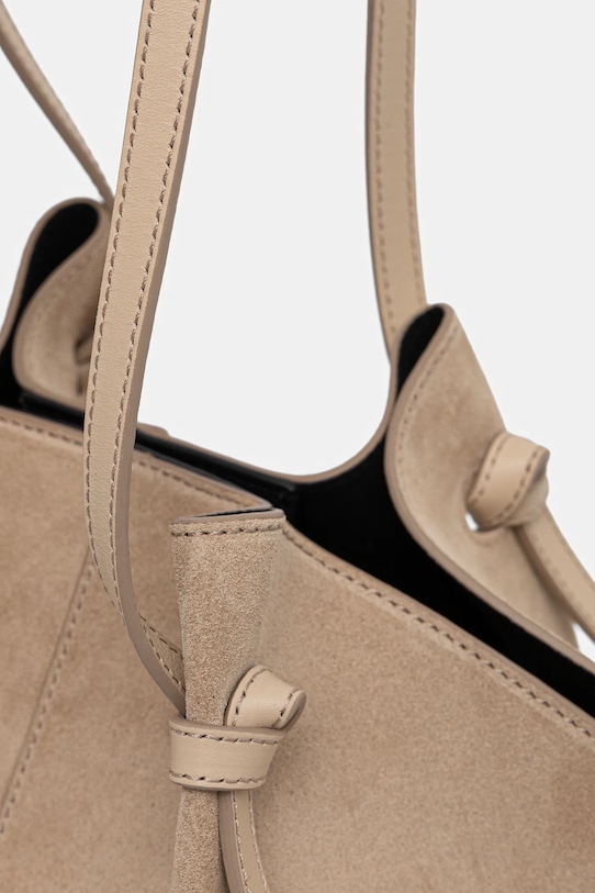 Yuzefi torebka zamszowa MOCHI beżowy YUZSS26.HB.MO.S007