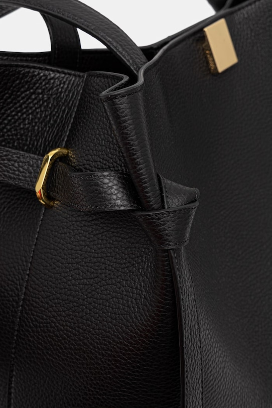 Yuzefi torebka skórzana GYOZA TOTE czarny YUZPF25.HB.GZT.L034