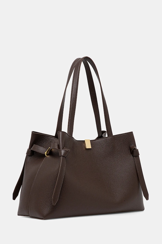 Кожена чанта Yuzefi GYOZA TOTE YUZPF25.HB.GZT.L038 кафяв AA00