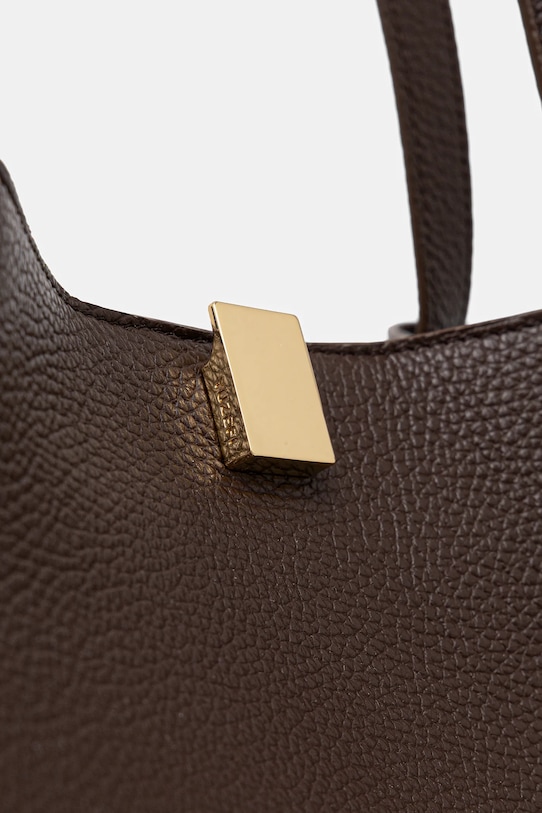 Кожена чанта Yuzefi GYOZA TOTE кафяв YUZPF25.HB.GZT.L038