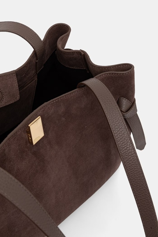 Yuzefi torebka damska zamszowa GYOZA TOTE YUZRS26.HB.GZT.S026 brązowy