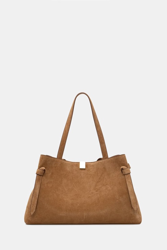 Yuzefi torebka tote damska zamszowa GYOZA TOTE beżowy YUZPF25.HB.GZT.S015