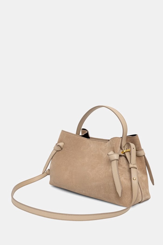 Akcesoria Yuzefi torebka damska zamszowa GYOZA YUZSS26.HB.GZ.S007 beżowy