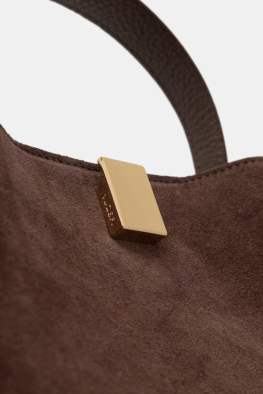 Yuzefi torebka crossbody damska zamszowa GYOZA MINI brązowy YUZRS26.HB.MGZ.S026