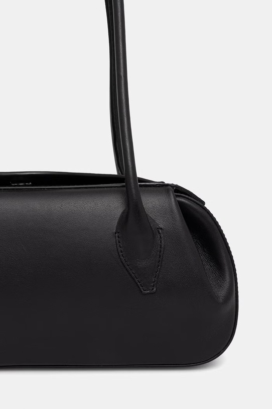 Akcesoria Yuzefi torebka bagietka damska skórzana OYSTER SHOULDER BAG YUZSS26.HB.OSM.L072 czarny