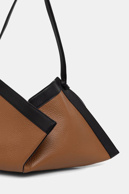 Akcesoria Yuzefi torebka damska skórzana WONTON YUZSS26.HB.WO.L069 brązowy