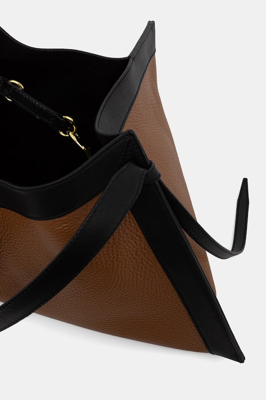 Yuzefi torebka damska skórzana WONTON brązowy YUZSS26.HB.WO.L069