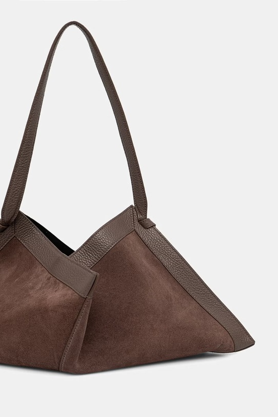 Akcesoria Yuzefi torebka damska zamszowa WONTON YUZSS26.HB.WO.S026 brązowy