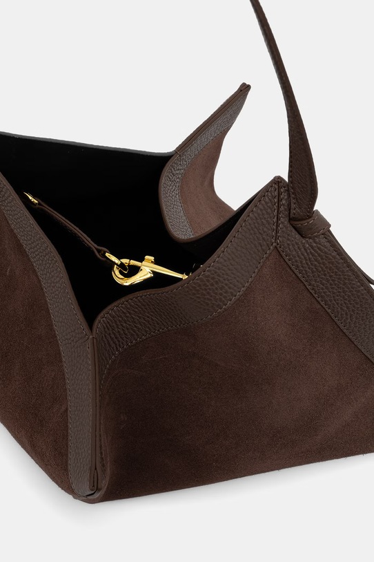 Yuzefi torebka damska zamszowa WONTON brązowy YUZSS26.HB.WO.S026