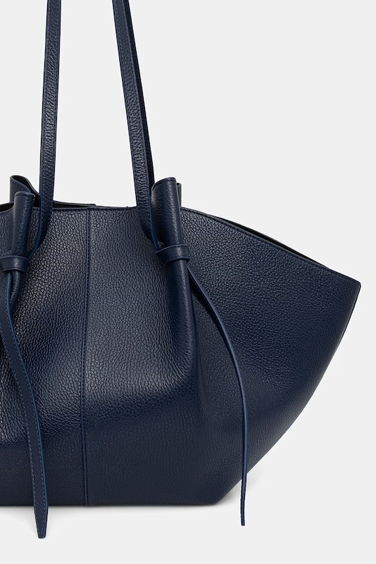 Akcesoria Yuzefi torebka shopper damska skórzana LARGE MOCHI YUZSS26.HB.LM.L063 granatowy