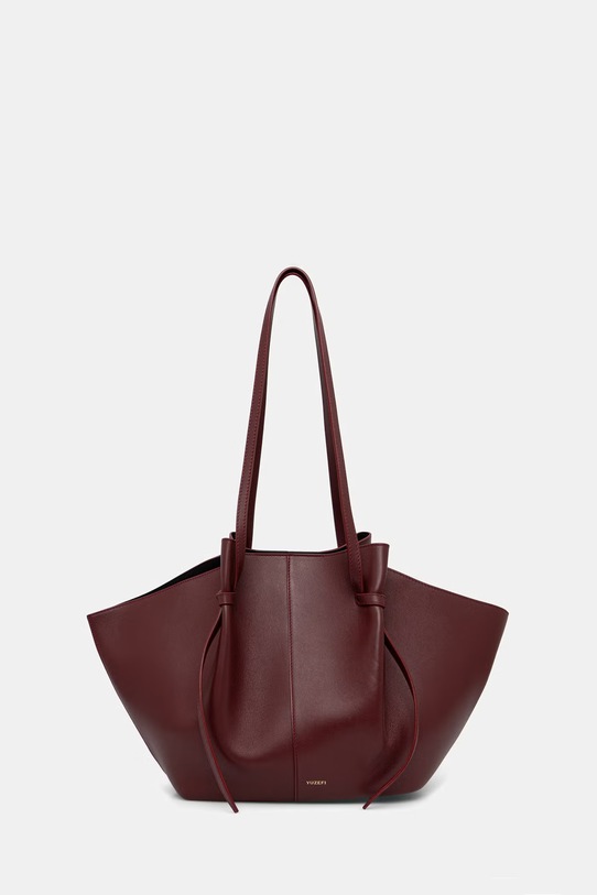 Yuzefi torebka shopper damska skórzana LARGE MOCHI bordowy YUZSS26.HB.LM.L071