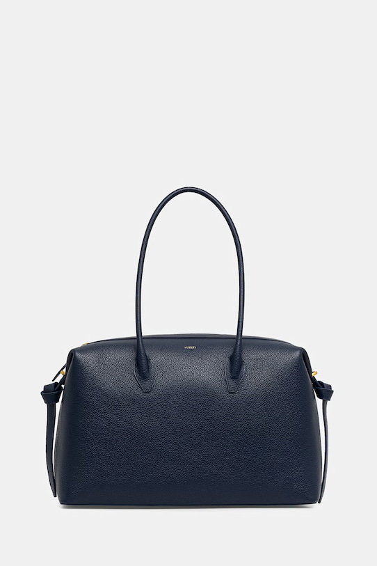 Yuzefi torebka shopper damska skórzana LARGE BRIOCHE DUFFLE granatowy YUZSS26.HB.LBD.L063