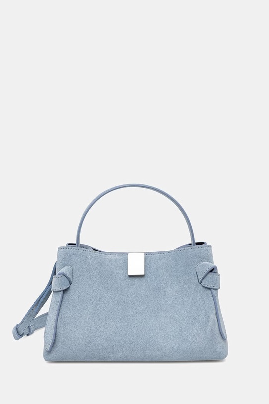 Yuzefi torebka crossbody damska zamszowa GYOZA MINI niebieski YUZSS26.HB.MGZ.S027