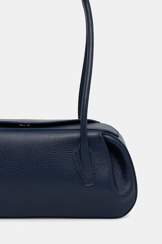 Akcesoria Yuzefi torebka bagietka damska skórzana OYSTER SHOULDER BAG YUZSS26.HB.OYSB.L063 granatowy