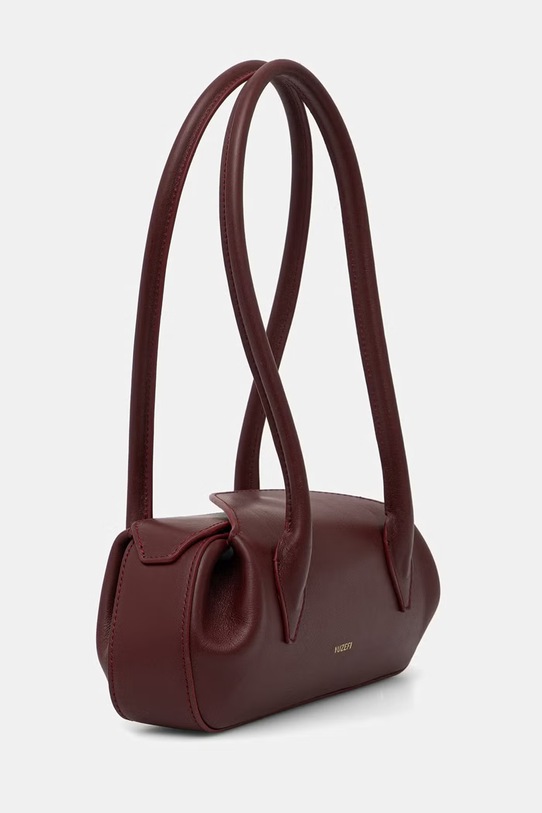 Yuzefi kabelka typu baguette dámska kožená OYSTER SHOULDER BAG MINI YUZSS26.HB.OSM.L071 burgundské SS26