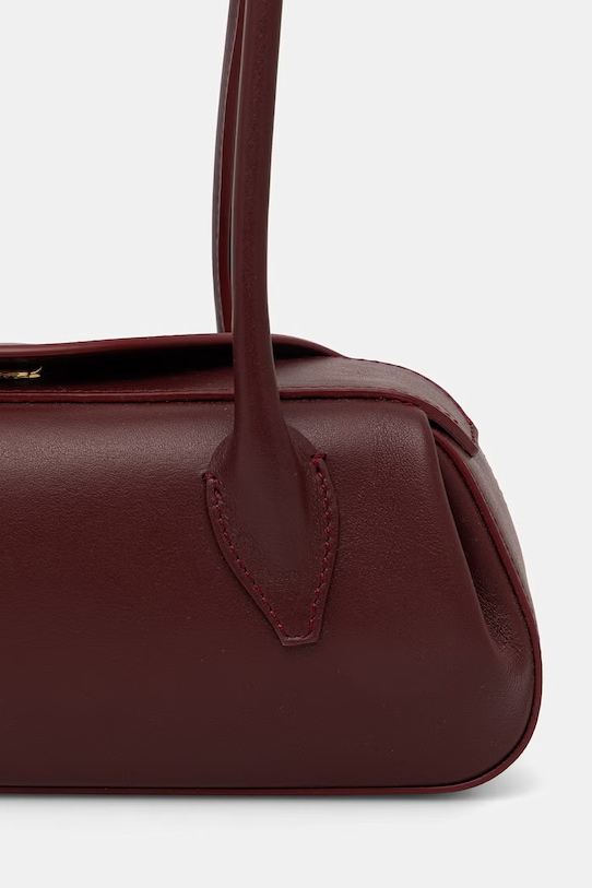 Doplnky Yuzefi kabelka typu baguette dámska kožená OYSTER SHOULDER BAG MINI YUZSS26.HB.OSM.L071 burgundské