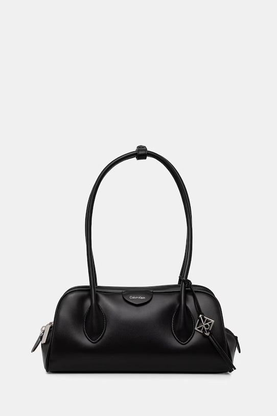 Calvin Klein torebka kuferek damska z imitacji skóry czarny LV04F3369G