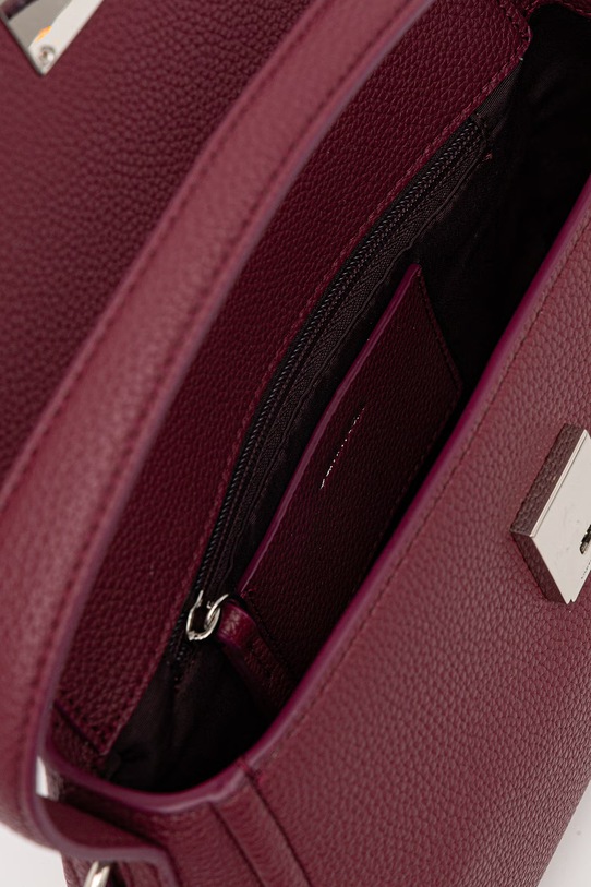 Calvin Klein crossbody kabelka dámská z imitace kůže LV04F3425G burgundské