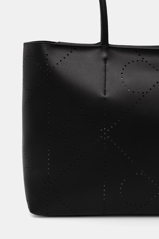 Akcesoria Calvin Klein torebka shopper damska skórzana LV04F3359G czarny