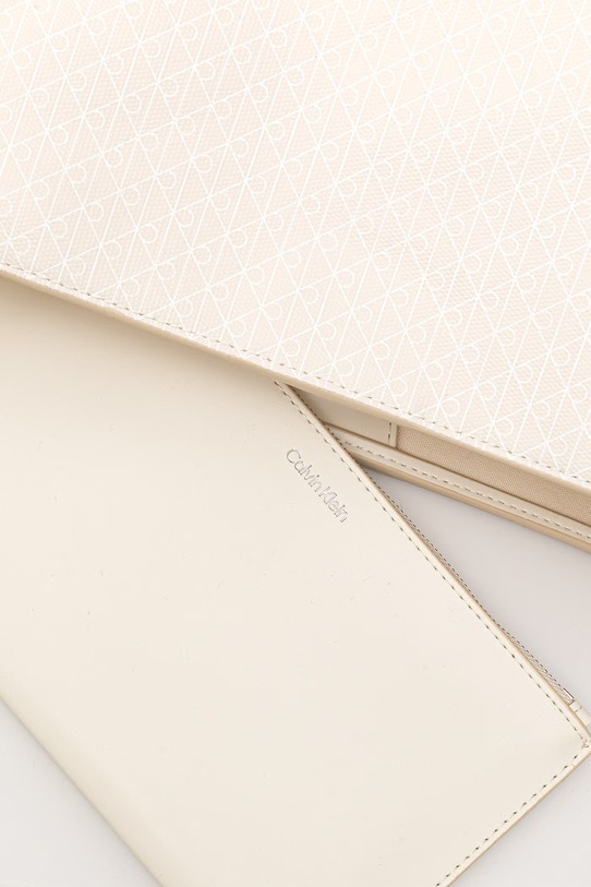 Calvin Klein kabelka typu košík dámska z imitácie kože LV04F3365G béžová