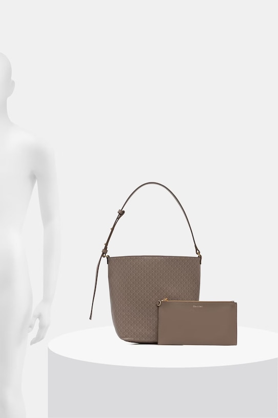 Calvin Klein torebka koszyk damska z imitacji skóry LV04F3365G