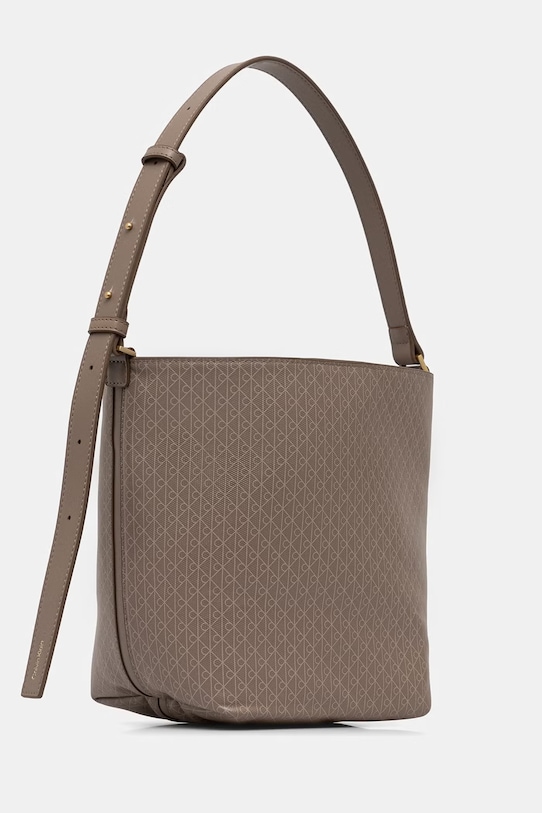 Calvin Klein torebka koszyk damska z imitacji skóry LV04F3365G brązowy SS26