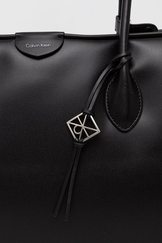Calvin Klein kabelka typu shopper dámska z imitácie kože čierna LV04F3368G