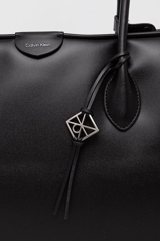 Calvin Klein kabelka typu shopper dámska z imitácie kože čierna LV04F3368G