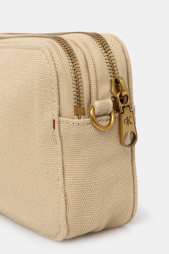 Calvin Klein Crossbody kabelka ženská bavlněná béžová LV04F3385G