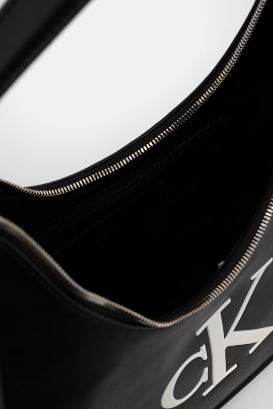 Calvin Klein geantă baguette damskă cu imitație de piele LV04F3427G negru