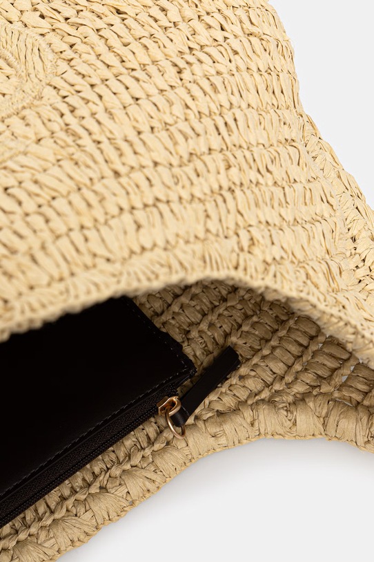 Calvin Klein kabelka typu shopper dámska pletená LV04F3448G béžová