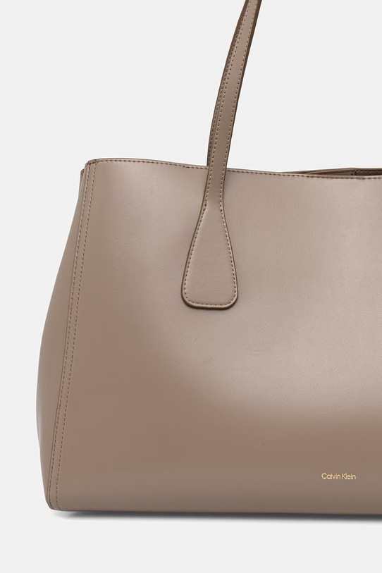 Akcesoria Calvin Klein torebka shopper damska z imitacji skóry LV04F3502G brązowy