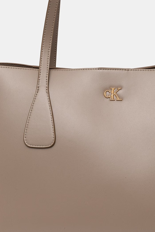 Calvin Klein torebka shopper damska z imitacji skóry brązowy LV04F3502G