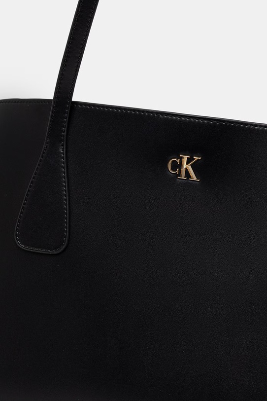 Calvin Klein kabelka typu shopper dámska z imitácie kože čierna LV04F3502G