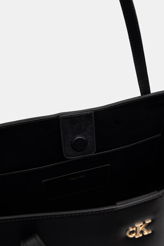 Calvin Klein kabelka typu shopper dámska z imitácie kože LV04F3502G čierna