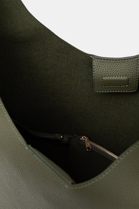 Calvin Klein vaková kabelka dámská z imitace kůže zelená LV04F3596G