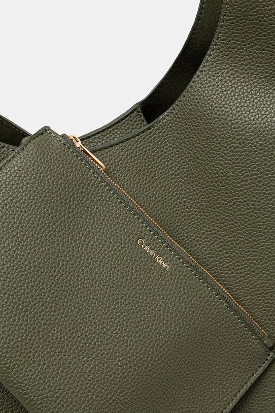 Calvin Klein vaková kabelka dámská z imitace kůže LV04F3596G zelená