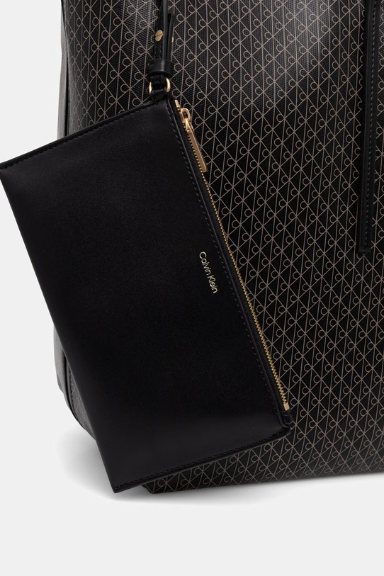 Calvin Klein shopper torba ženska iz umetnega usnja črna LV04F3364G
