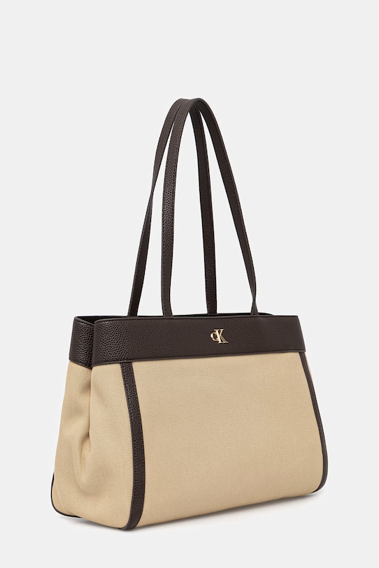 Calvin Klein shopper torba ženska bombažna LV04F3503G bež SS26