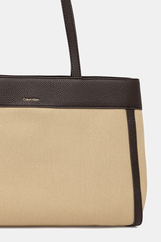 Dodatki Calvin Klein shopper torba ženska bombažna LV04F3503G bež