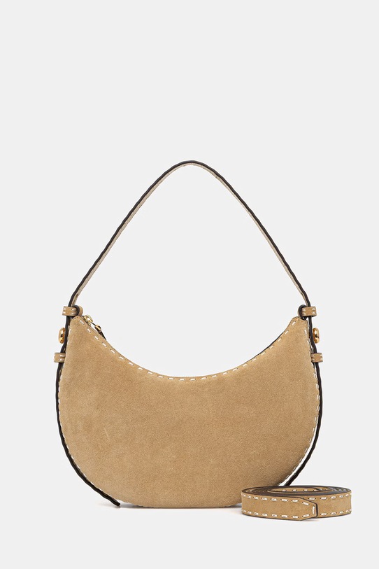 Akcesoria Tory Burch torebka zamszowa Romy 178680 beżowy