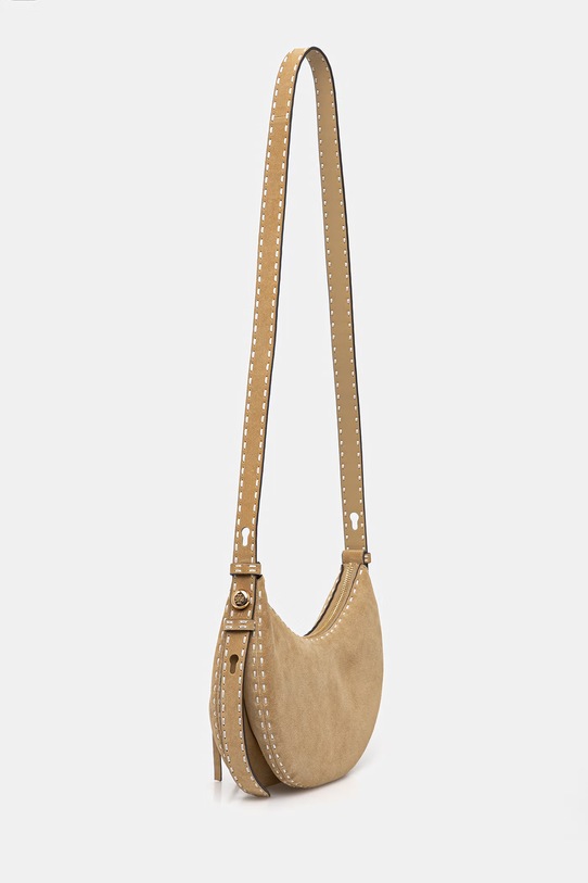 Tory Burch torebka zamszowa Romy beżowy 178680