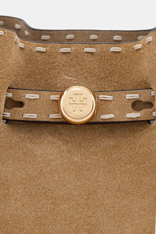 Tory Burch kabelka typu vak dámska semišová Romy béžová 183173