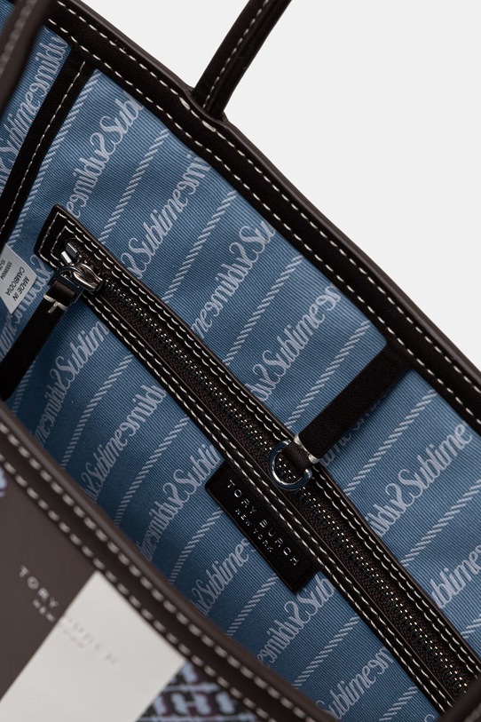 Tory Burch torebka tote damska z imitacji skóry The Racer 178726 niebieski