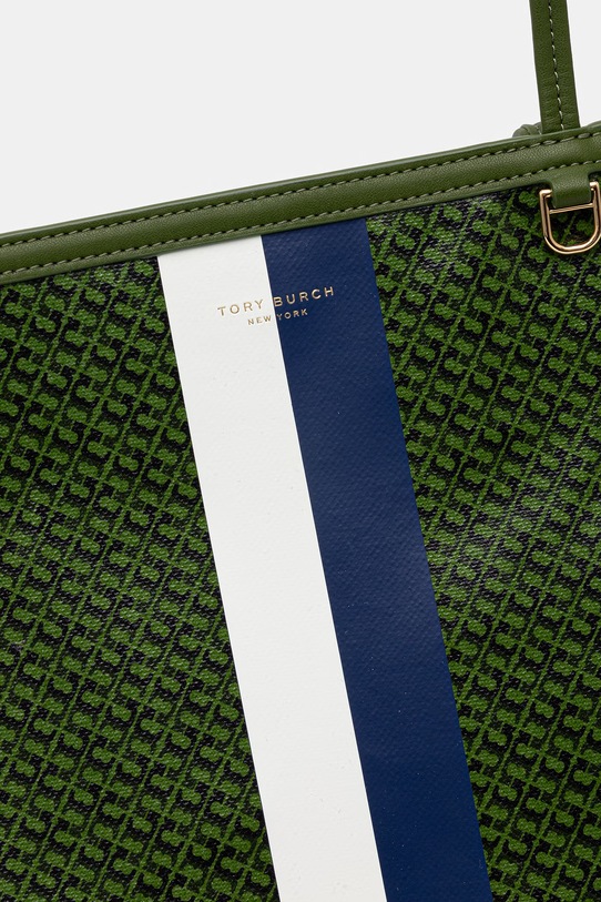 Tory Burch torebka tote damska z imitacji skóry The Racer zielony 178726