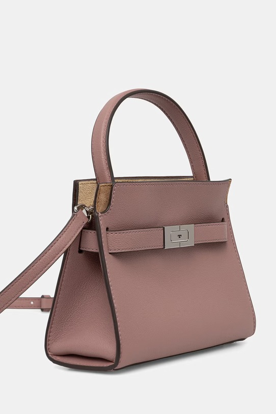 Tory Burch torebka skórzana Lee Radziwill 178963 różowy SS26