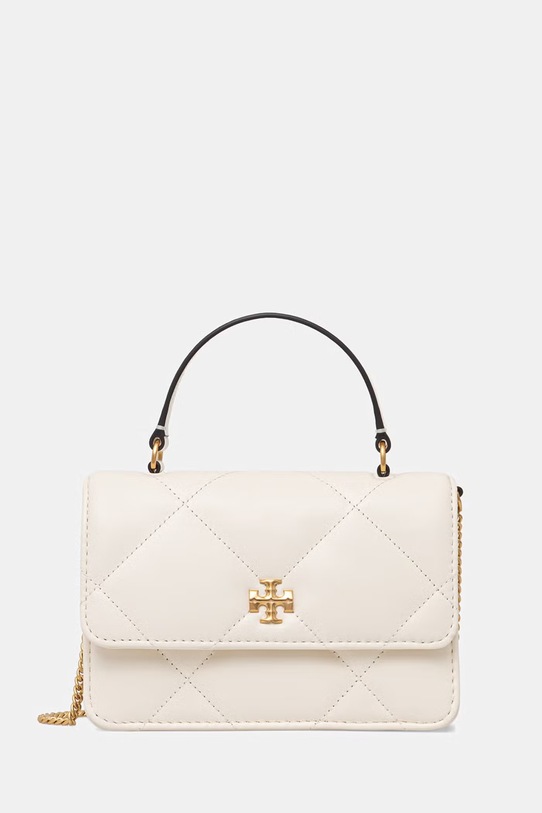 Tory Burch torebka crossbody damska skórzana Kira beżowy 158326
