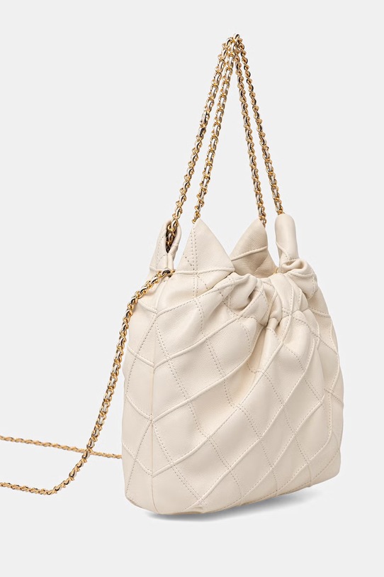 Tory Burch torebka damska skórzana Fleming 162451 beżowy SS26