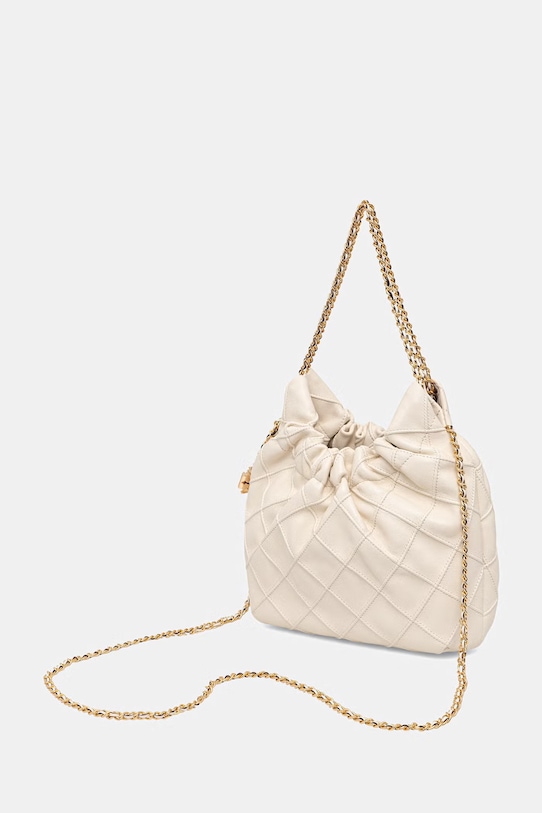 Akcesoria Tory Burch torebka damska skórzana Fleming 162451 beżowy